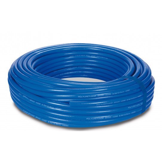 Tuyau air comprimé polyuréthane de 10 mm, bleu, longueur 1 mètre