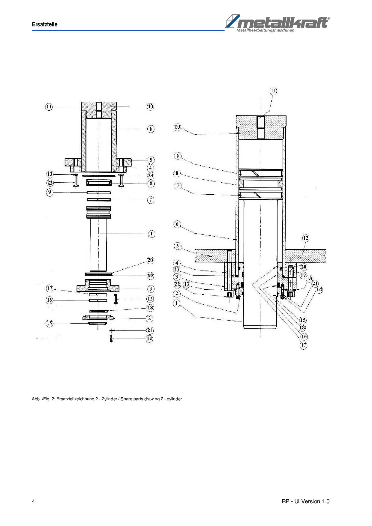 Presse hydraulique Metallkraft RP U 1020-100 - Optimachines